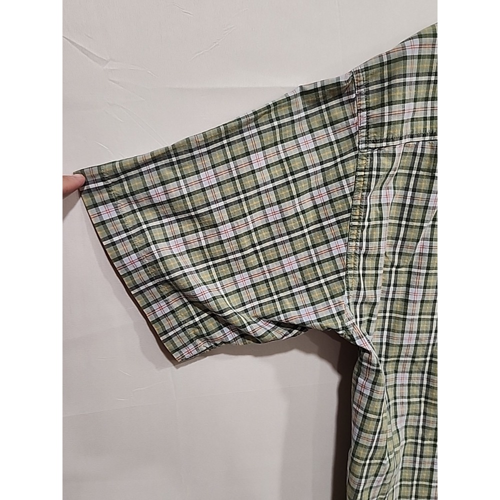 Cinch Button Down Shirt Mens M‎ Plaid, Pocket Short Sleeve 100% Cotton - Picture 9 of 10